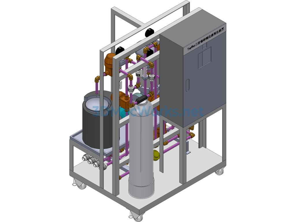 Trivalent Chromium Zinc Passivation Solution Regeneration Unit - SolidWorks - Free Download Trivalent Chromium Zinc Passivation Solution Regeneration Unit - Image 4