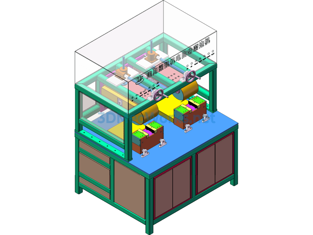 Automated Grinding Wheel Edge Machine - SolidWorks - Free Download Automated Grinding Wheel Edge Machine - Image 2