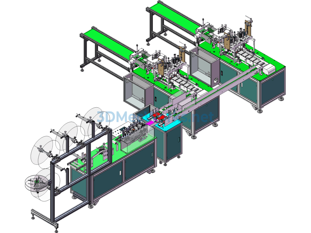 Full Set One-To-Two Mask Machine (already in Mass Production) 3d 2d Bom Electrical Program, Fully Automatic Flat One-To-Two Mask Machine - SolidWorks - Free Download Full Set One-To-Two Mask Machine (already in Mass Production) 3d 2d Bom Electrical Program, Fully Automatic Flat One-To-Two Mask Machine - Image 4