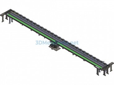 3D Model Of A Fixed-Pitch Assembly Line - Exported - Free Download