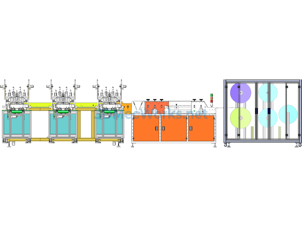 One-To-Three Mask Production Line / Fully Automatic Flat Mask Machine - SolidWorks - Free Download One-To-Three Mask Production Line / Fully Automatic Flat Mask Machine - Image 5