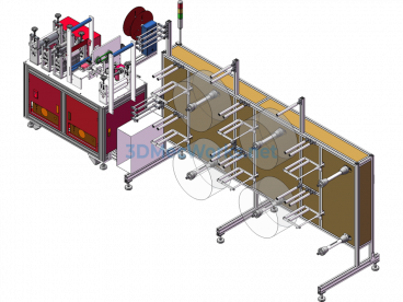 Complete N95 Mask Making Machine Cutting Machine 3D Drawings - SolidWorks - Free Download