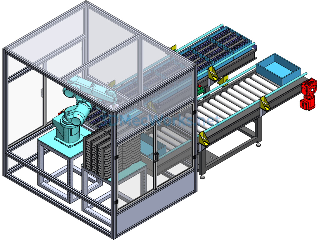 Male Automatic Feeding Machine Production Line - SolidWorks - Free Download Male Automatic Feeding Machine Production Line