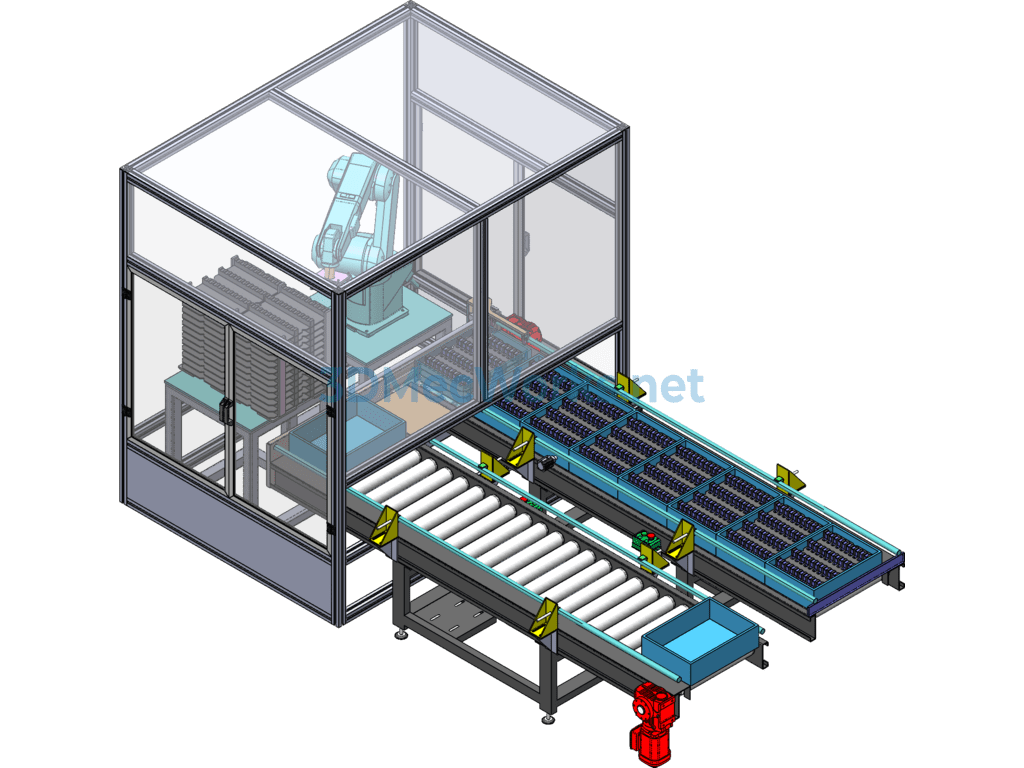 Male Automatic Feeding Machine Production Line - SolidWorks - Free Download Male Automatic Feeding Machine Production Line - Image 4