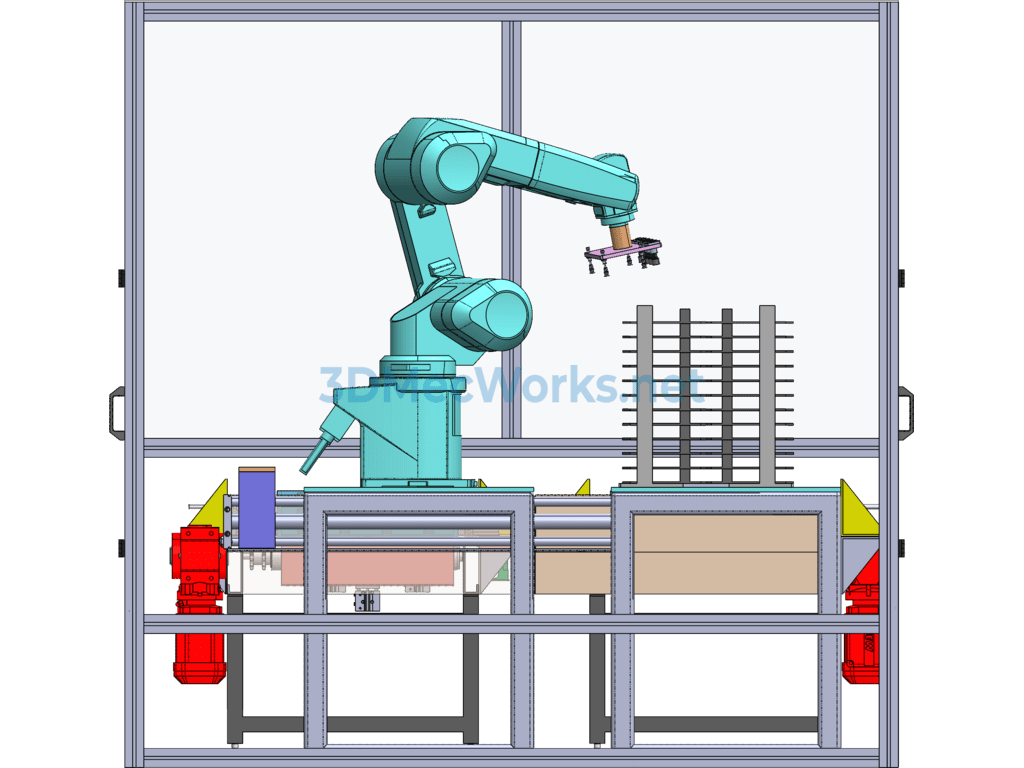 Male Automatic Feeding Machine Production Line - SolidWorks - Free Download Male Automatic Feeding Machine Production Line - Image 5