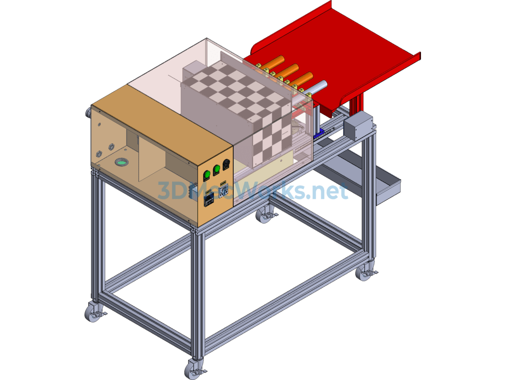 Heat Shrink Tube Baking Machine (includes Complete Bom List of Produced Equipment) - SolidWorks - Free Download Heat Shrink Tube Baking Machine (includes Complete Bom List of Produced Equipment) - Image 2
