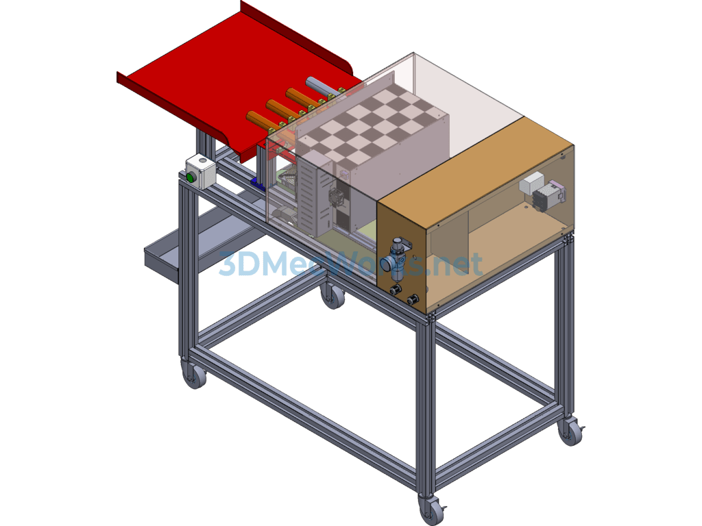 Heat Shrink Tube Baking Machine (includes Complete Bom List of Produced Equipment) - SolidWorks - Free Download Heat Shrink Tube Baking Machine (includes Complete Bom List of Produced Equipment) - Image 3