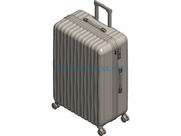 Ribbed Pattern Suitcase - SolidWorks - Free Download