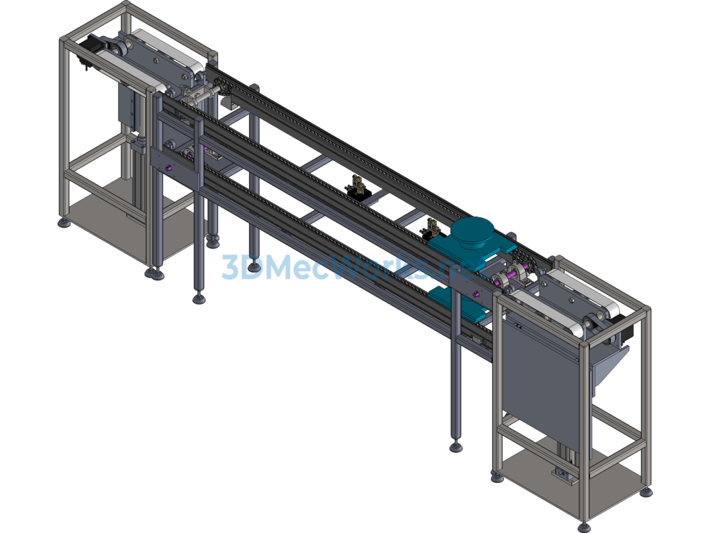 Automatic Lifting Double-Speed Chain Conveyor - SolidWorks - Free Download Automatic Lifting Double-Speed Chain Conveyor
