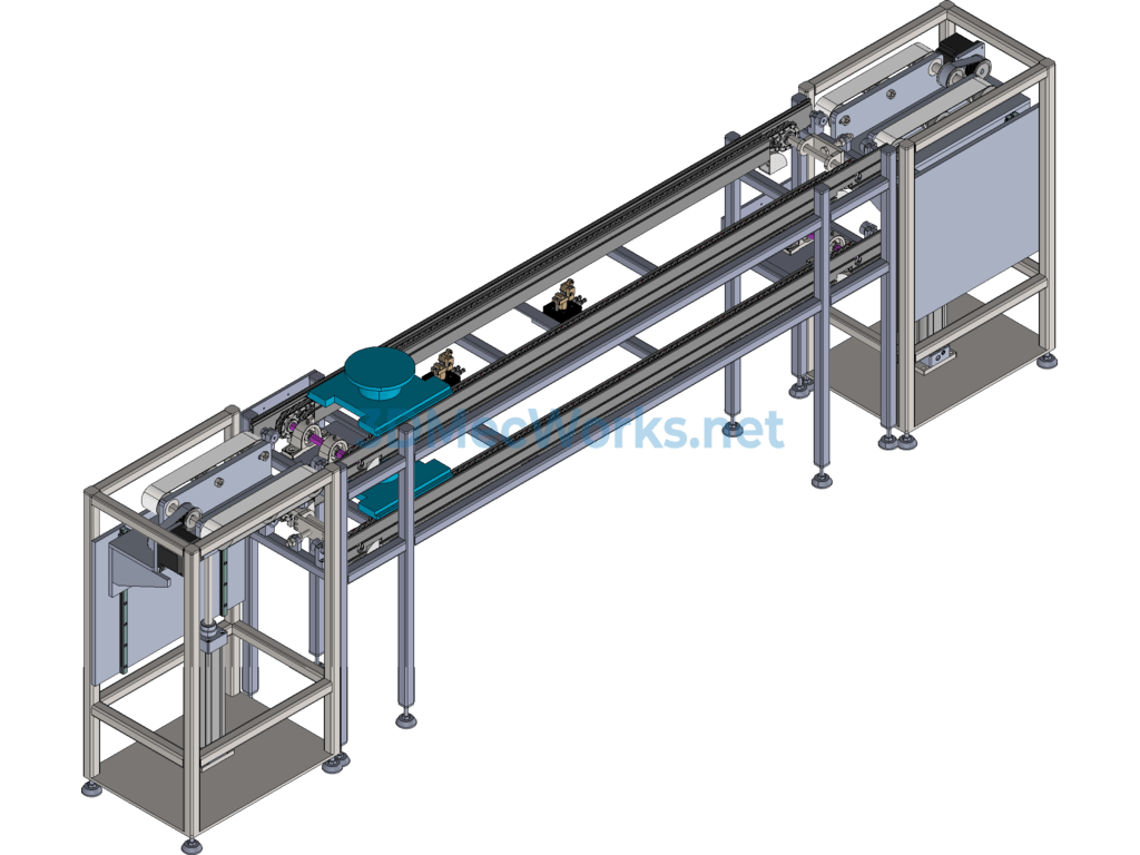 Automatic Lifting Double-Speed Chain Conveyor - SolidWorks - Free Download Automatic Lifting Double-Speed Chain Conveyor - Image 4