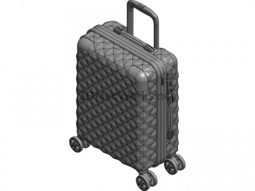 Stylish Diamond-Patterned Trolley Case - SolidWorks - Free Download