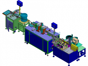 Connector Assembly Pin Crimping Bending Post-Insertion Three-Machine Integrated Solution - SolidWorks - Free Download