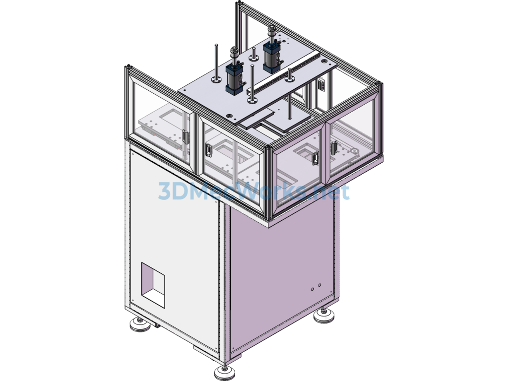 Water Gate Punching Auxiliary Equipment - SolidWorks - Free Download Water Gate Punching Auxiliary Equipment - Image 2