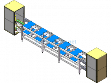 Up-Down Circulation High-Speed Conveyor Line - SolidWorks - Free Download