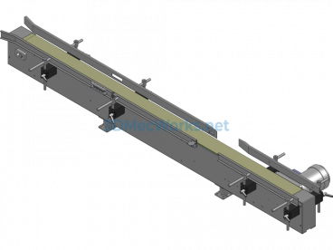 3D Model Of Plate Chain Conveyor Belt + Engineering Drawing + BOM List - SolidWorks - Free Download