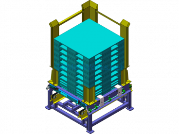 Universal Palletizer (Automatic Pallet Separation) - SolidWorks - Free Download