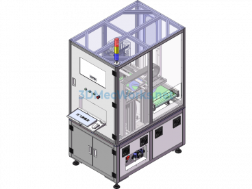 Belt Material Feeding + QR Code Labeling Machine 3D + Engineering Drawing + BOM List - SolidWorks - Free Download