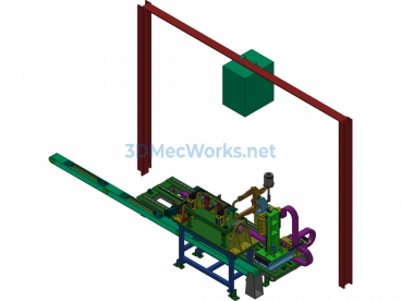 Automotive Industry - Automatic Resistance Welding Machine For Car Beams - UG(NX) - Free Download
