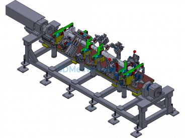 Automotive Industry - Large Truck Front Dashboard Frame Welding Fixture (First Sequence) + Flip Mechanism 01 (Robotic Automatic Welding) - UG(NX) - Free Download