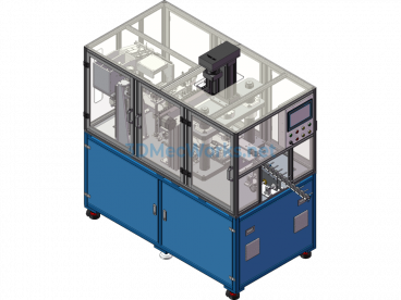 Micro Motor Permanent Magnet Rotor Shaft Insertion Machine - SolidWorks - Free Download