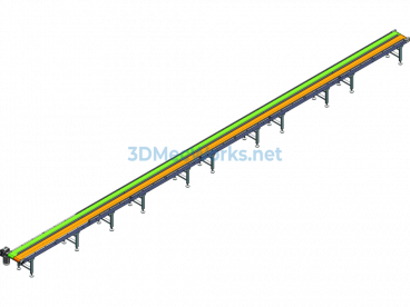 11-Meter Belt Line (Sorting) - SolidWorks - Free Download