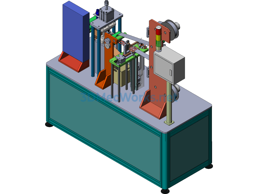 Automatic Dual-Sided Lamination and Cutting Machine for Transformer Metal Enclosure Sheets - SolidWorks - Free Download Automatic Dual-Sided Lamination and Cutting Machine for Transformer Metal Enclosure Sheets - Image 3