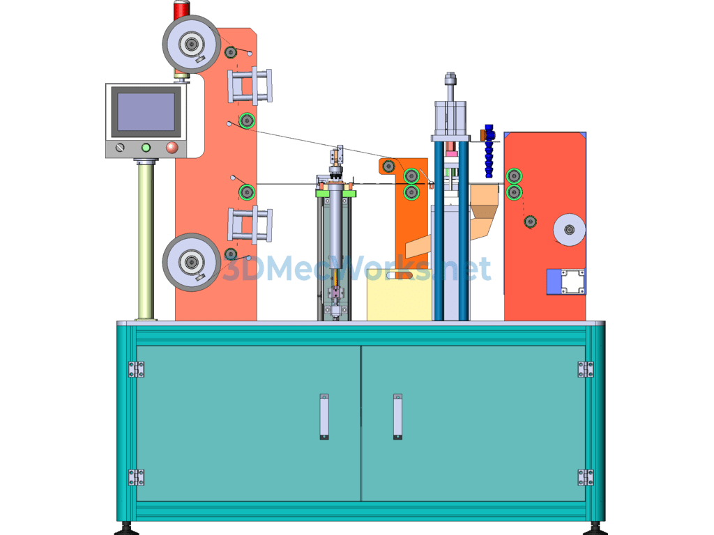 Automatic Dual-Sided Lamination and Cutting Machine for Transformer Metal Enclosure Sheets - SolidWorks - Free Download Automatic Dual-Sided Lamination and Cutting Machine for Transformer Metal Enclosure Sheets - Image 5