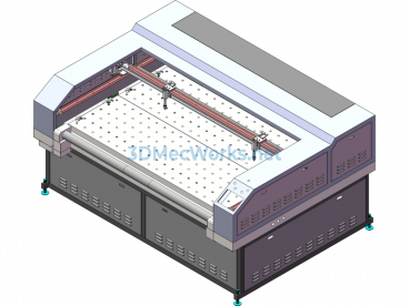 CNC Low-Power Carbon Fiber Cutting Machine - SolidWorks - Free Download
