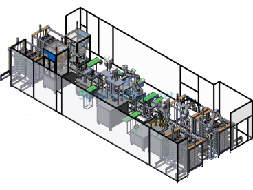 Automated Booster Impeller Assembly And Press-Fit Integrated Production Line (Including DFM + Timing Diagram) - SolidWorks - Free Download