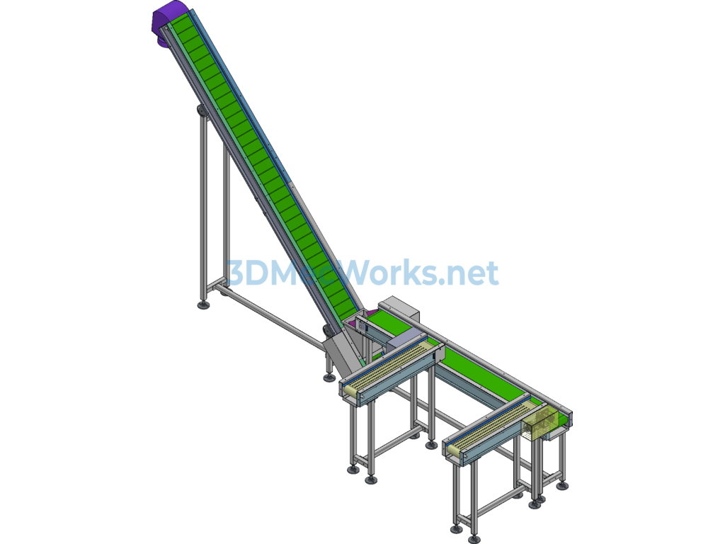 Four-Side Sealing Feeding Conveyor Belt Line - SolidWorks - Free Download Four-Side Sealing Feeding Conveyor Belt Line