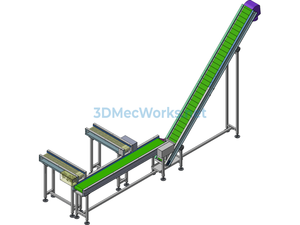 Four-Side Sealing Feeding Conveyor Belt Line - SolidWorks - Free Download Four-Side Sealing Feeding Conveyor Belt Line - Image 4