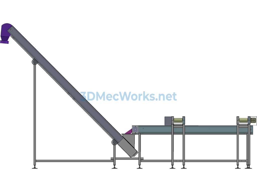 Four-Side Sealing Feeding Conveyor Belt Line - SolidWorks - Free Download Four-Side Sealing Feeding Conveyor Belt Line - Image 5