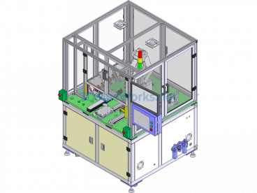 Automated Magnet Assembly Heat Pressure Holding Equipment (Produced Equipment Includes DFM) - SolidWorks - Free Download