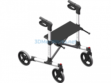 3D Model Of Medical Wheeled Walker - SolidWorks - Free Download