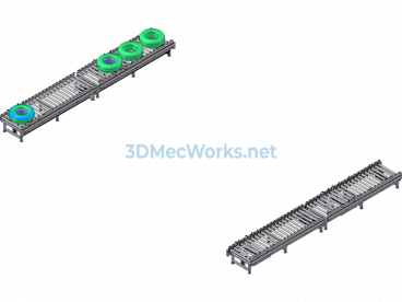 Tire Conveyor Line - SolidWorks - Free Download