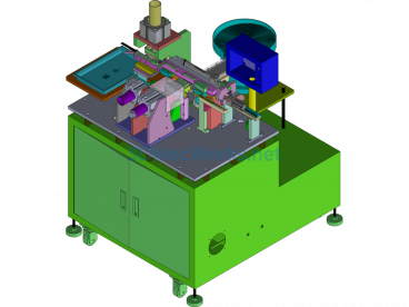 Mass Production Model 0.64 Square Pin Loose Pin Terminal Insertion Compression Bending Machine - SolidWorks - Free Download