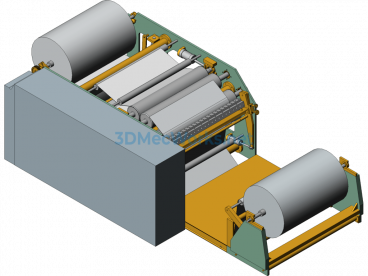 Hot Melt Adhesive Coating Machine - SolidWorks - Free Download