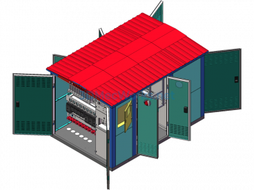 Assembled Box-Type Substation 3 Models Packaged - SolidWorks - Free Download
