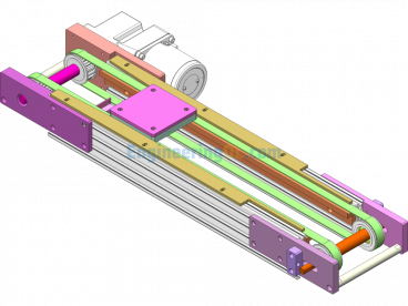 3D Model And Engineering Drawing Of A Synchronous Belt Conveyor System - SolidWorks - Free Download