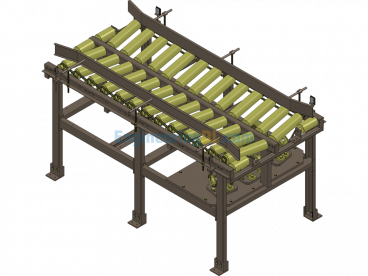 3D Model Of Centralized Roller Conveyor + Engineering Drawings + CAD Blueprints - SolidWorks - Free Download
