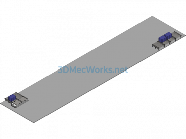 AGV Cart (Dual-Position Left And Right Roller Type) - SolidWorks - Free Download