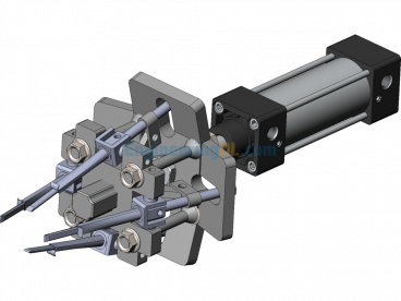 A Pneumatic Plug Seedling High-Speed Transplanting Mechanical Claw - SolidWorks - Free Download