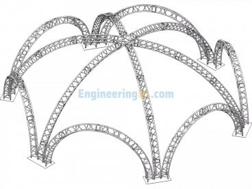 12.9 Meter Six-Sided Dome Triangular Truss (Including BOM + Dimension Drawing) - SolidWorks  AutoCAD.Electrical - Free Download