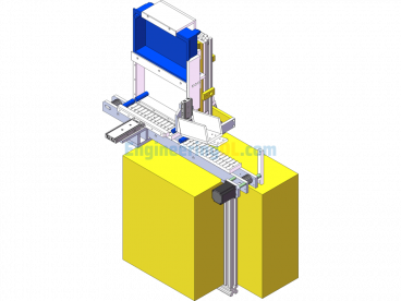 18650 Battery Tray Loading Machine - SolidWorks - Free Download