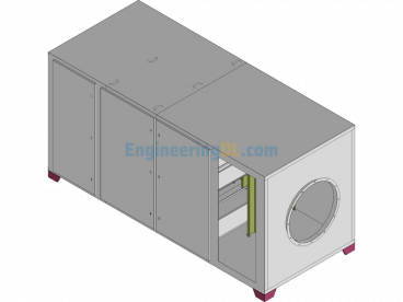 3600 Activated Carbon Adsorption Box - SolidWorks - Free Download