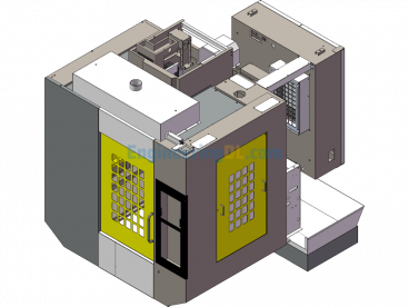 500T Drilling And Milling Center Sheet Metal Protective Cover - SolidWorks - Free Download
