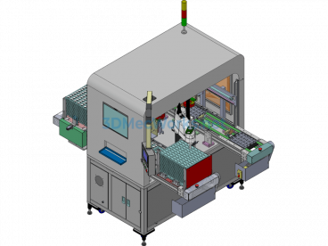 Automatic Tray Loading Machine For Mobile Phone Accessories - SolidWorks - Free Download