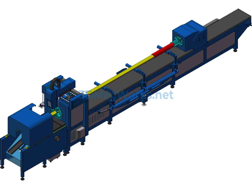 High-Power Laser Automatic Pipe Cutting Machine Drawings - SolidWorks - Free Download High-Power Laser Automatic Pipe Cutting Machine Drawings - Image 2