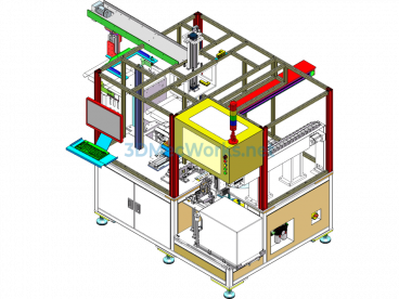 Automatic Carton Folding And Labeling Machine (Manufactured Equipment) - SolidWorks - Free Download