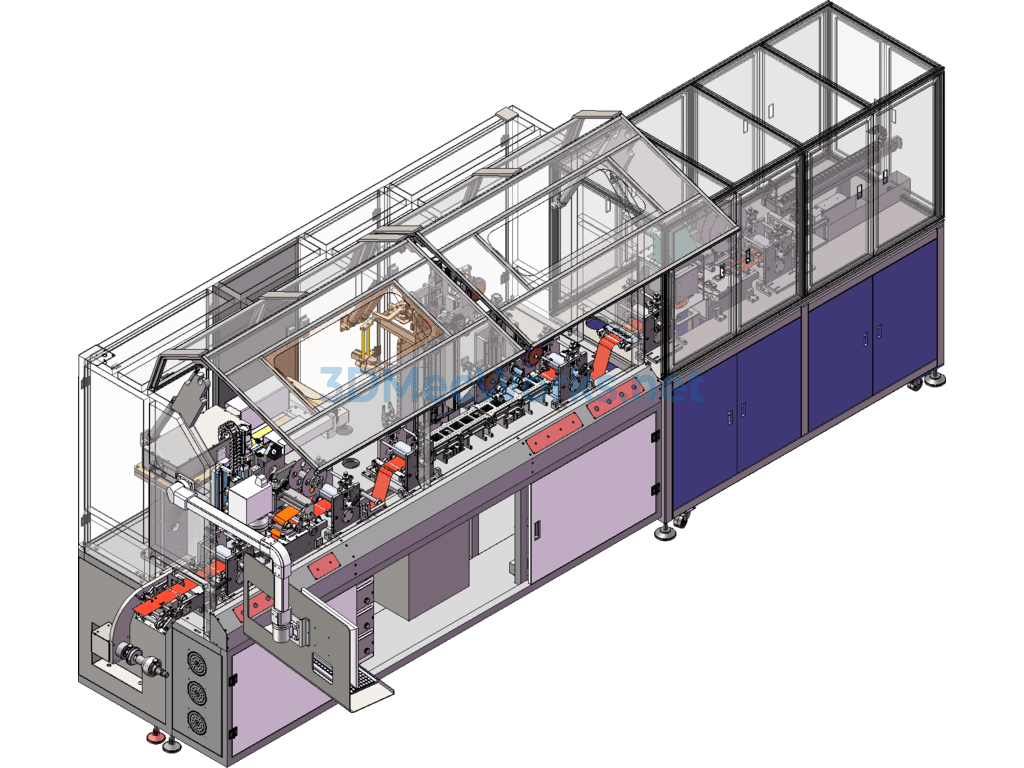 Fully Automatic Copper Film Signal Line Cutting and Inspection Automation Production Line - SolidWorks - Free Download Fully Automatic Copper Film Signal Line Cutting and Inspection Automation Production Line - Image 2